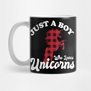 Just A Boy Who Loves Unicorns Mug